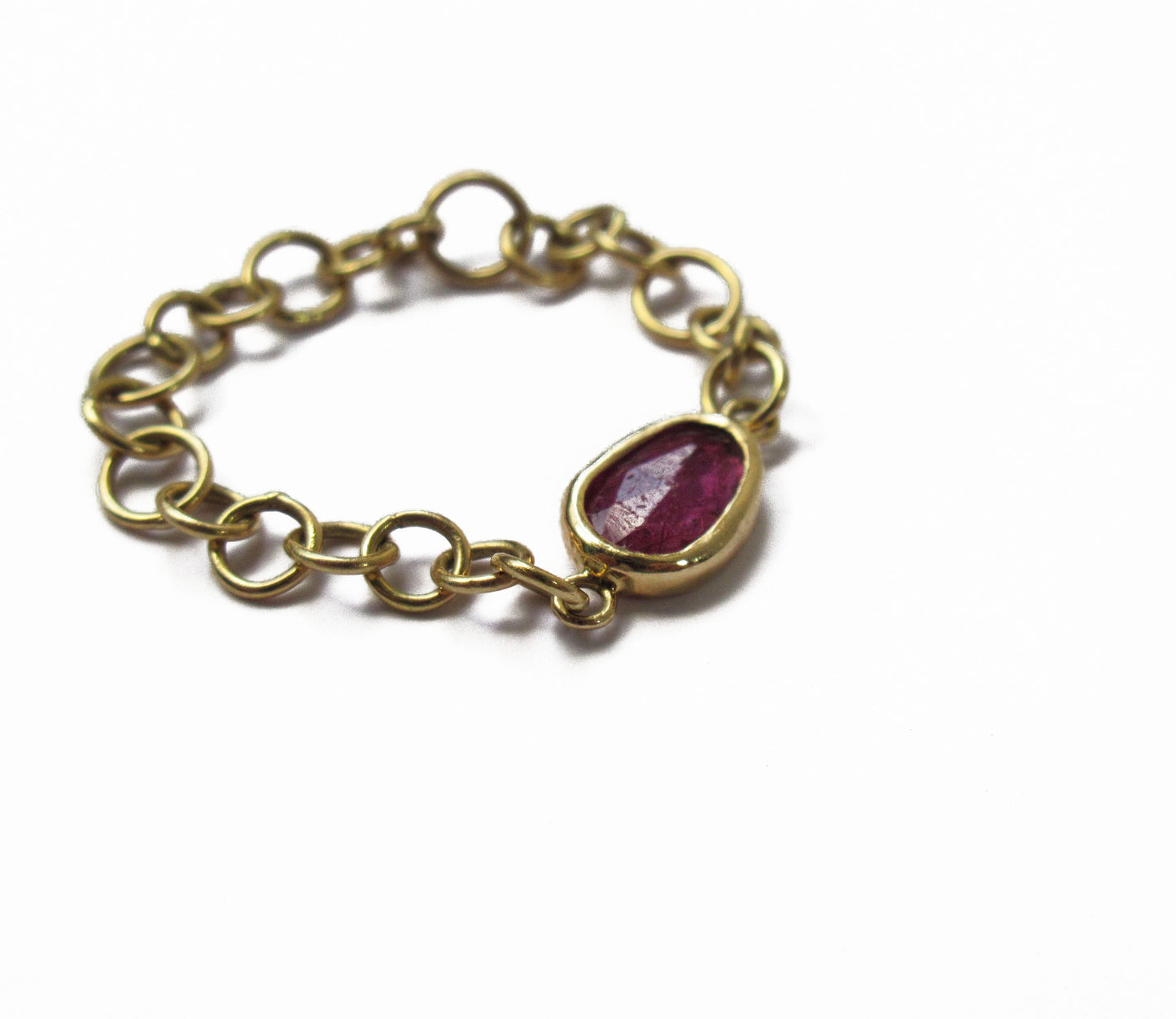 bubble chain ring (unheated ruby)　