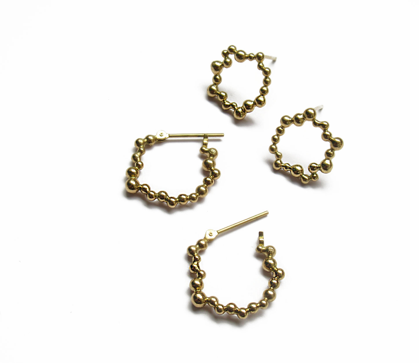 cell earring (pierce) / K18 (両耳)