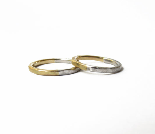 Pt900×K18 half marriage ring (M) / Pt900,K18