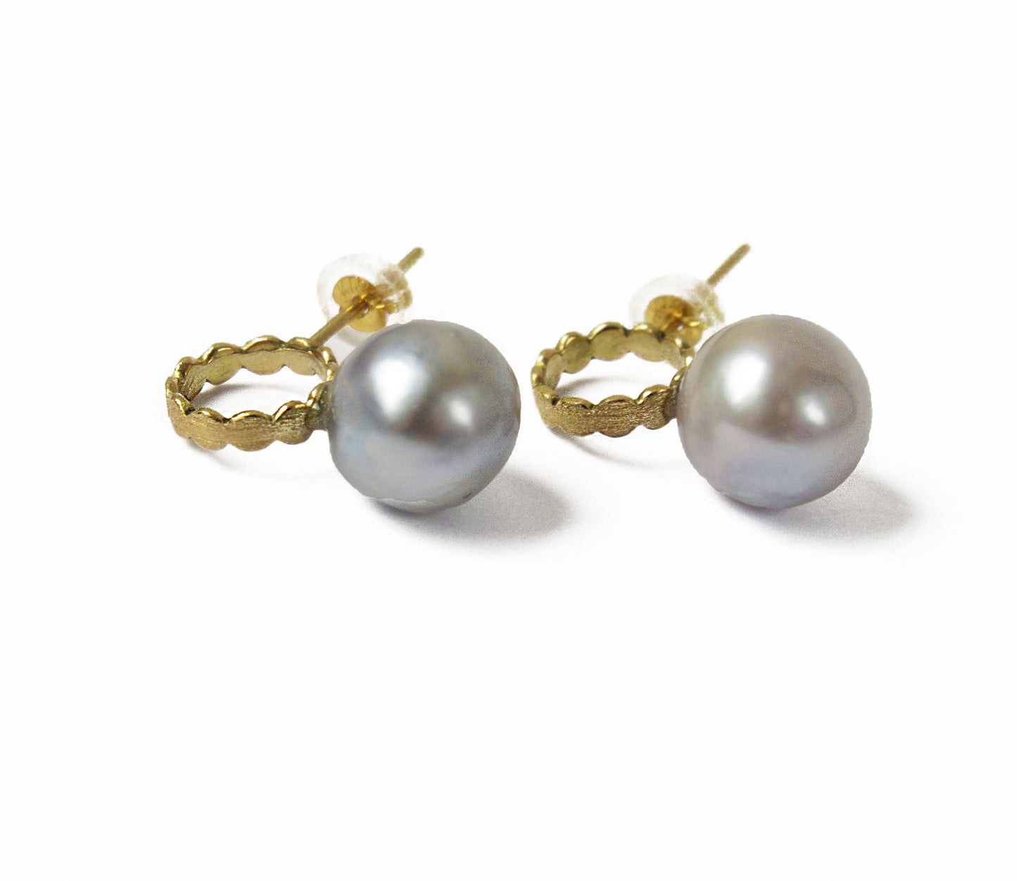 kerama pearl × marumaru  earring  / K18 (両耳）
