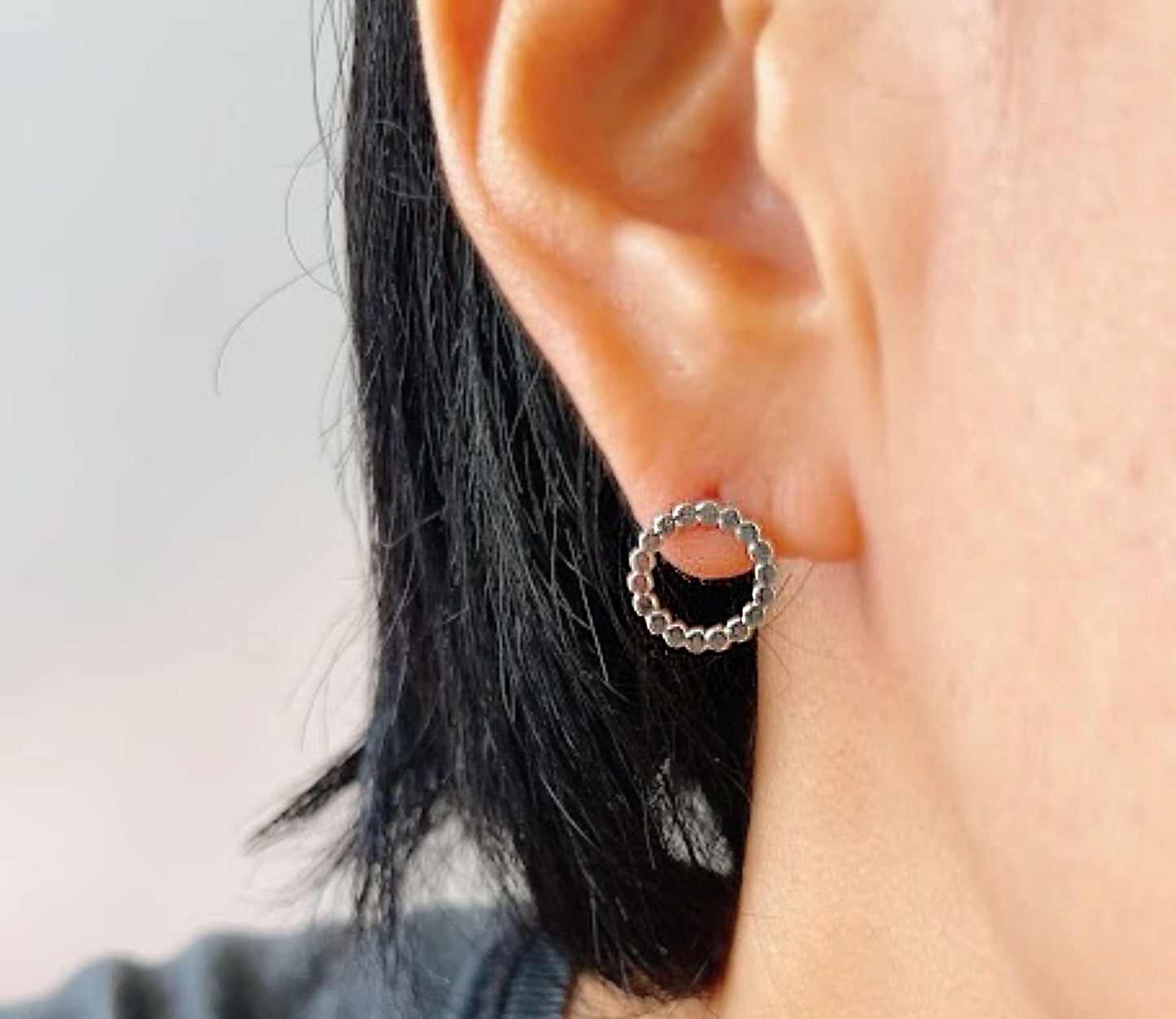 marumaru silver earring (pierce) 2 / Silver (片耳)