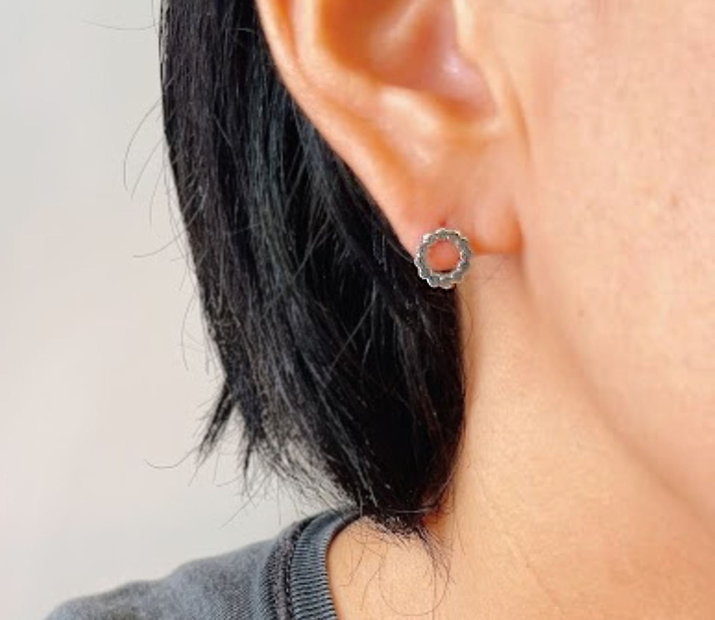 marumaru silver earring (pierce) 1 / Silver (片耳)