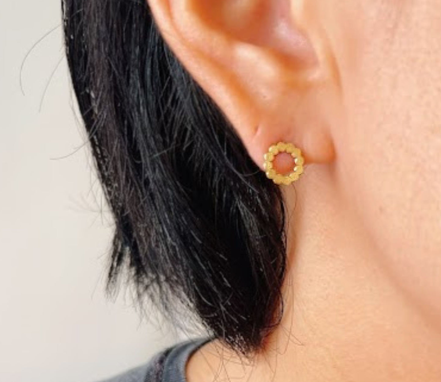 marumaru earring 1 / K18 (片耳)
