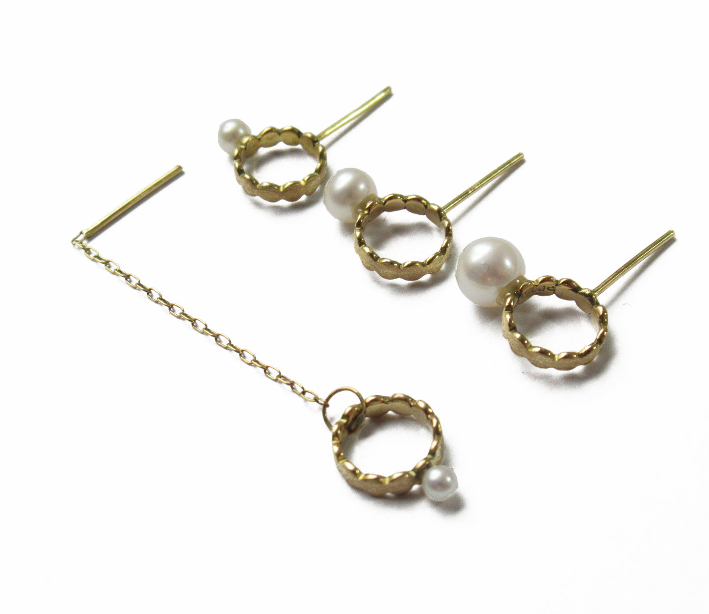 marumaru pearl earring 2 / K18 (片耳)