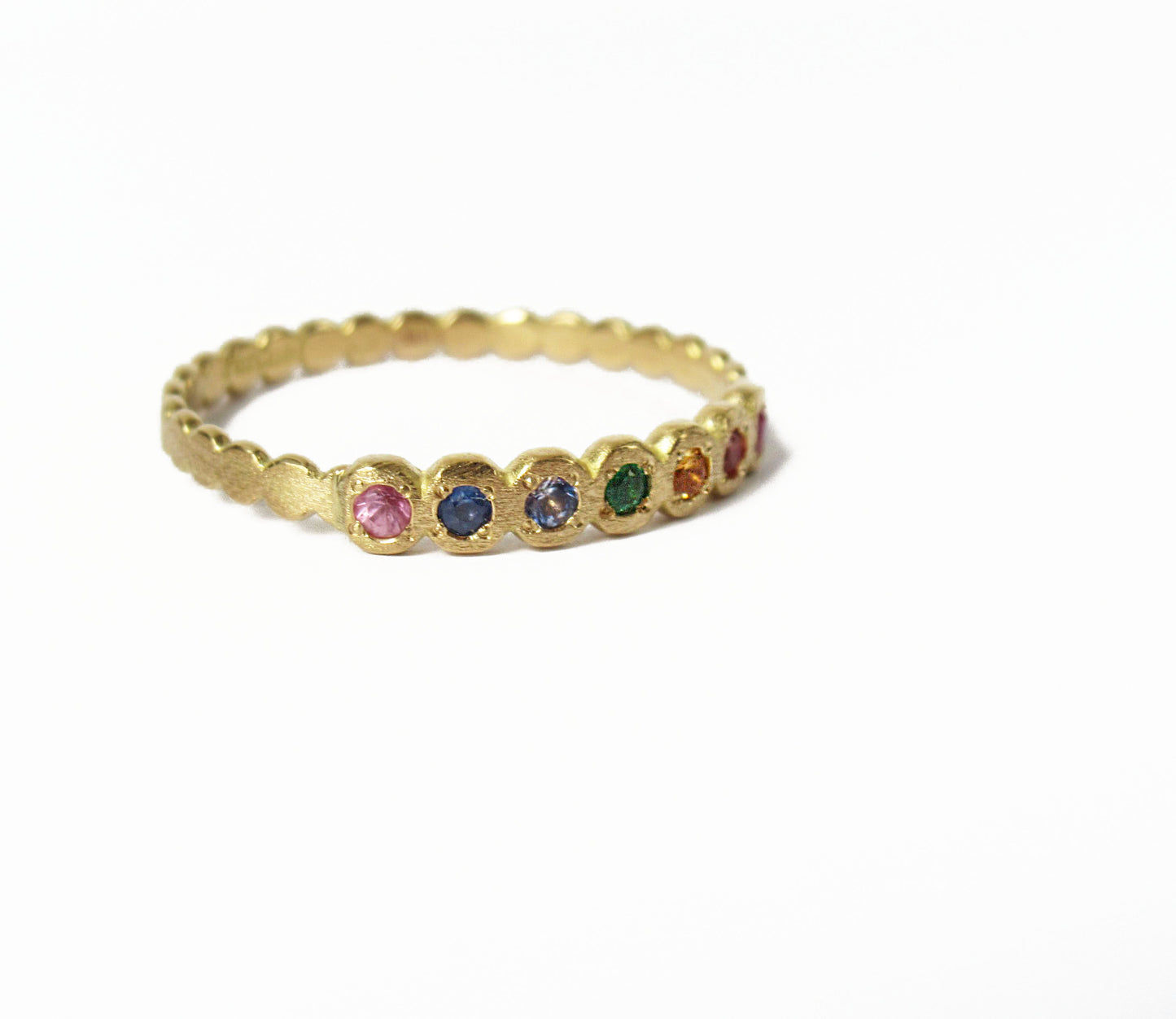 rainbow marumaru ring / K18