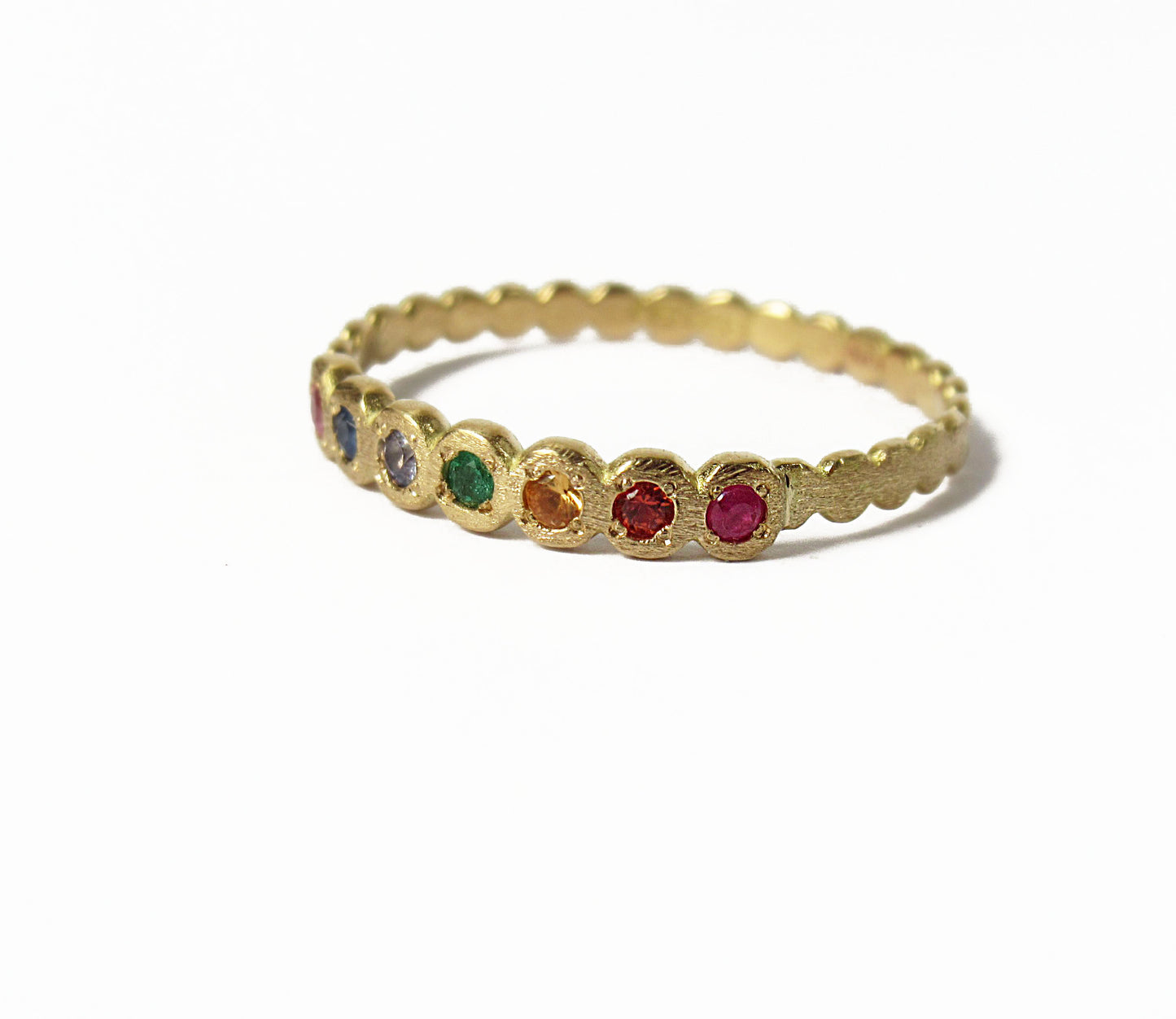 rainbow marumaru ring / K18