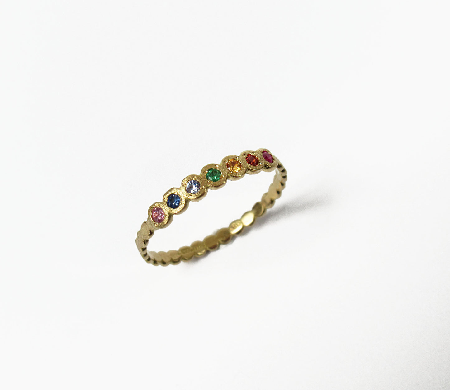 rainbow marumaru ring / K18