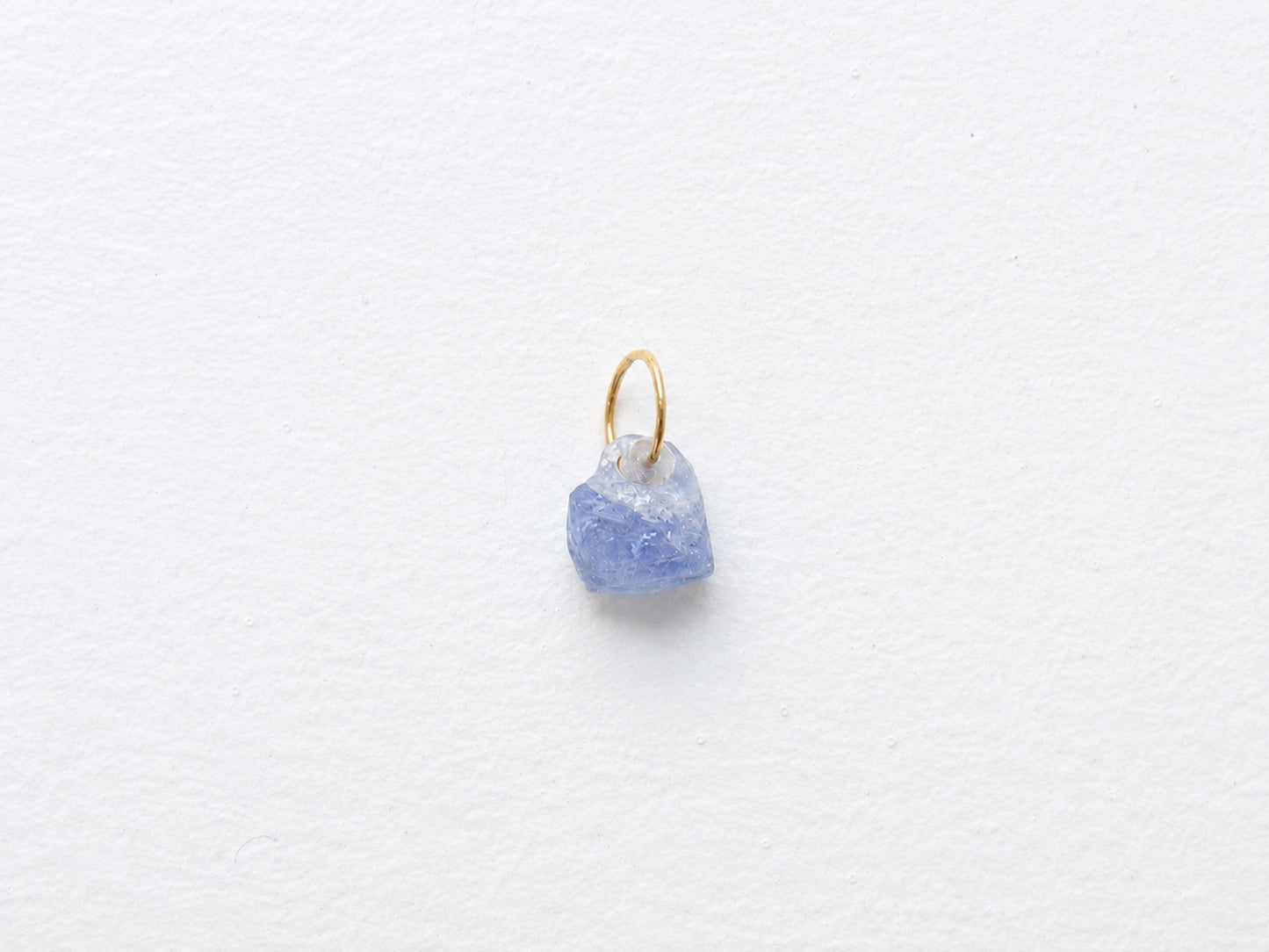 raw sapphire × diamond charm