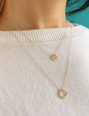 round marumaru necklace 2 / K18 (50cm)