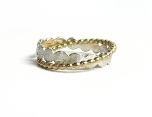 crossing silver marumaru ring 3 / Silver,K18