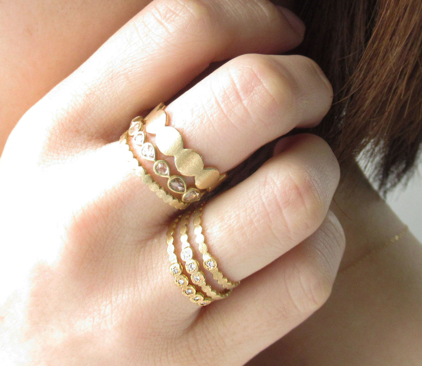 marumaru dia 3P ring / K18