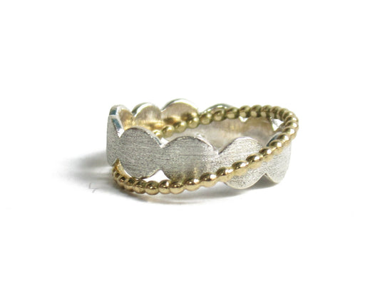 crossing silver marumaru ring 4 / Silver,K18