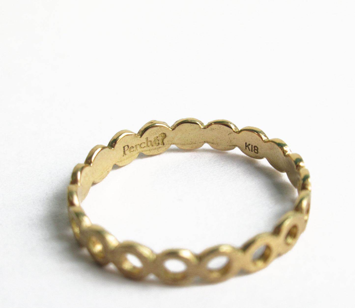 maru circle ring (half) / K18YG