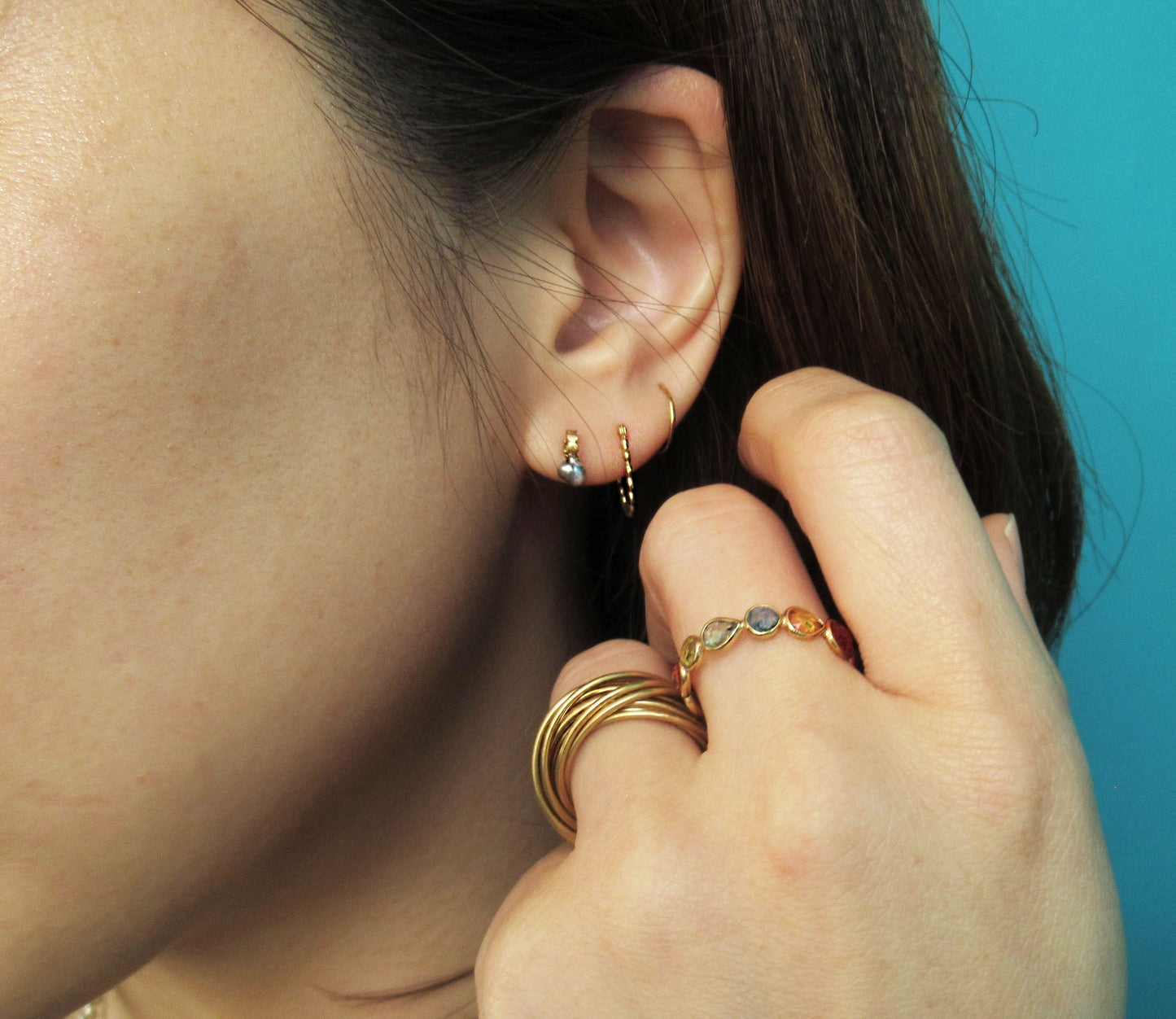 kerama keshi pearl earring 2/ K18 (片耳）