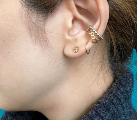 rhythm circle  earcuff / K18 (片耳)