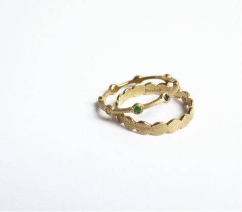 8gems maru-line ring / K18
