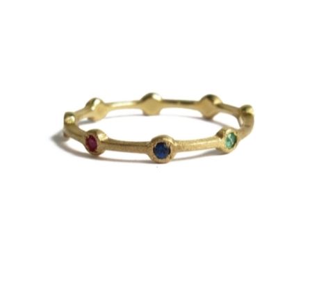 8gems maru-line ring / K18