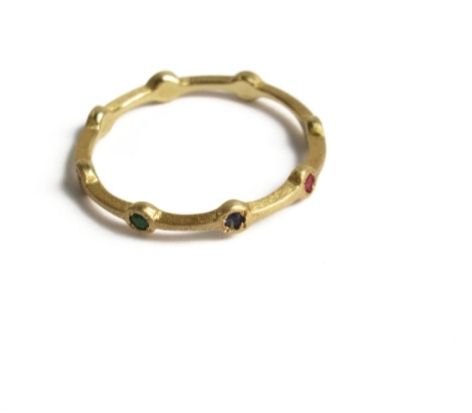 8gems maru-line ring / K18