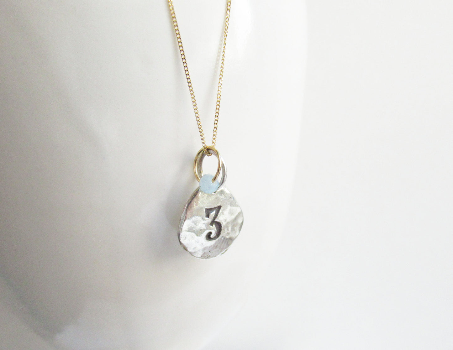 birthstone necklace (3月/Aquamarine) /K18(40cm)