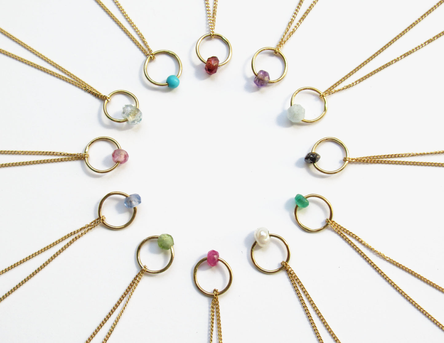 birthstone necklace (2月/Amethyst) /K18(40cm)