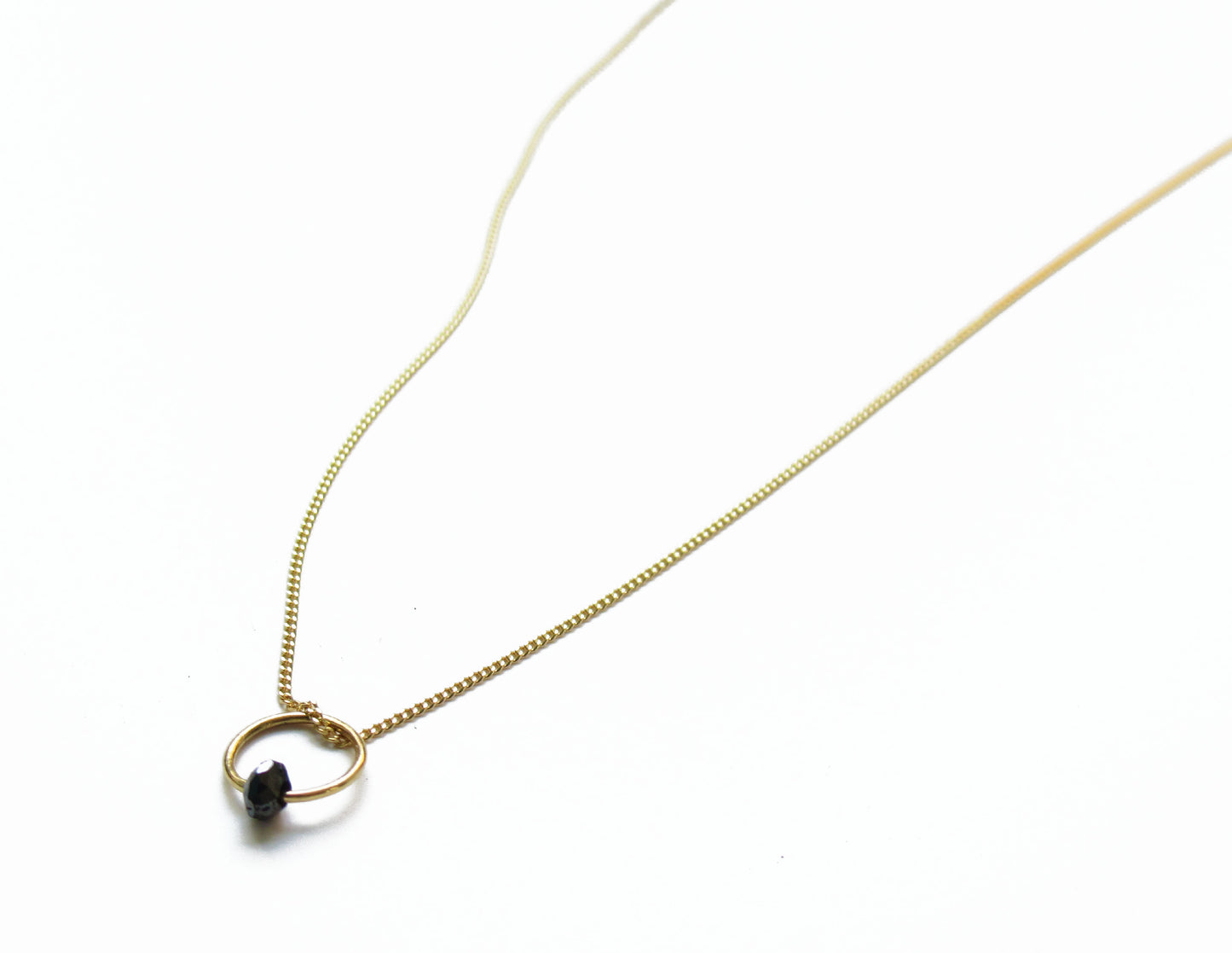birthstone necklace (4月/Diamond) /K18(40cm)