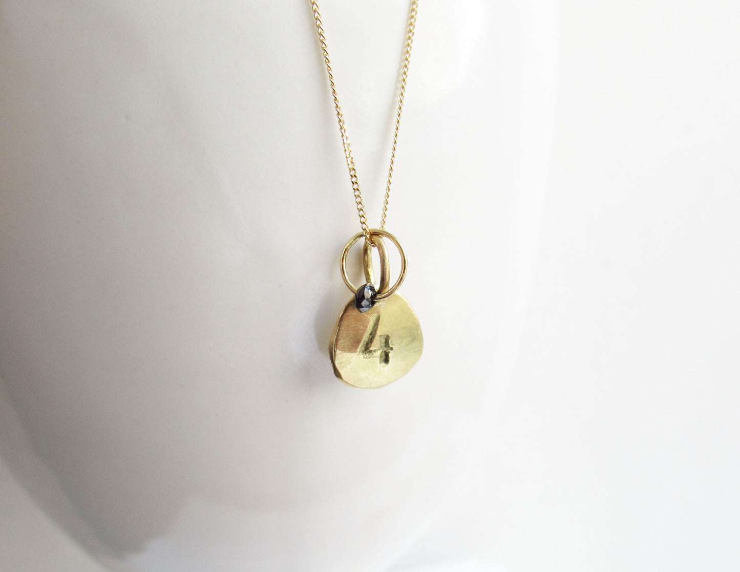 birthstone necklace (4月/Diamond) /K18(40cm)