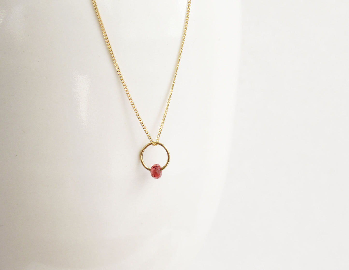 birthstone necklace (1月/Garnet) /K18(40cm)