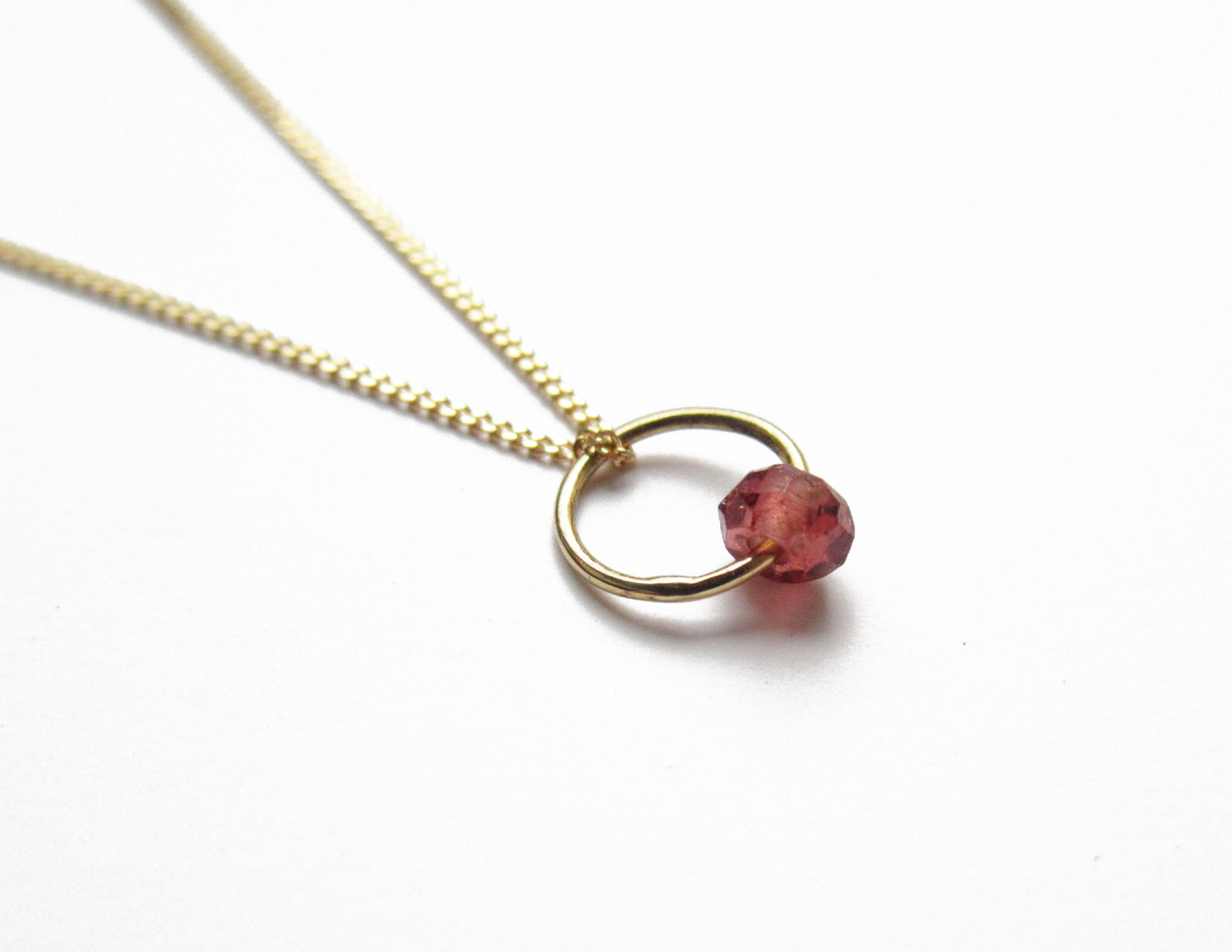 birthstone necklace (1月/Garnet) /K18(40cm)