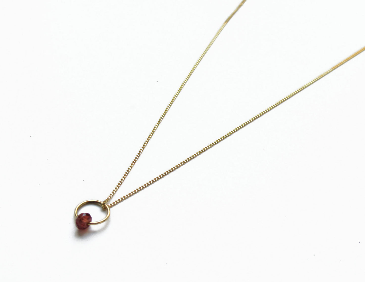 birthstone necklace (1月/Garnet) /K18(40cm)