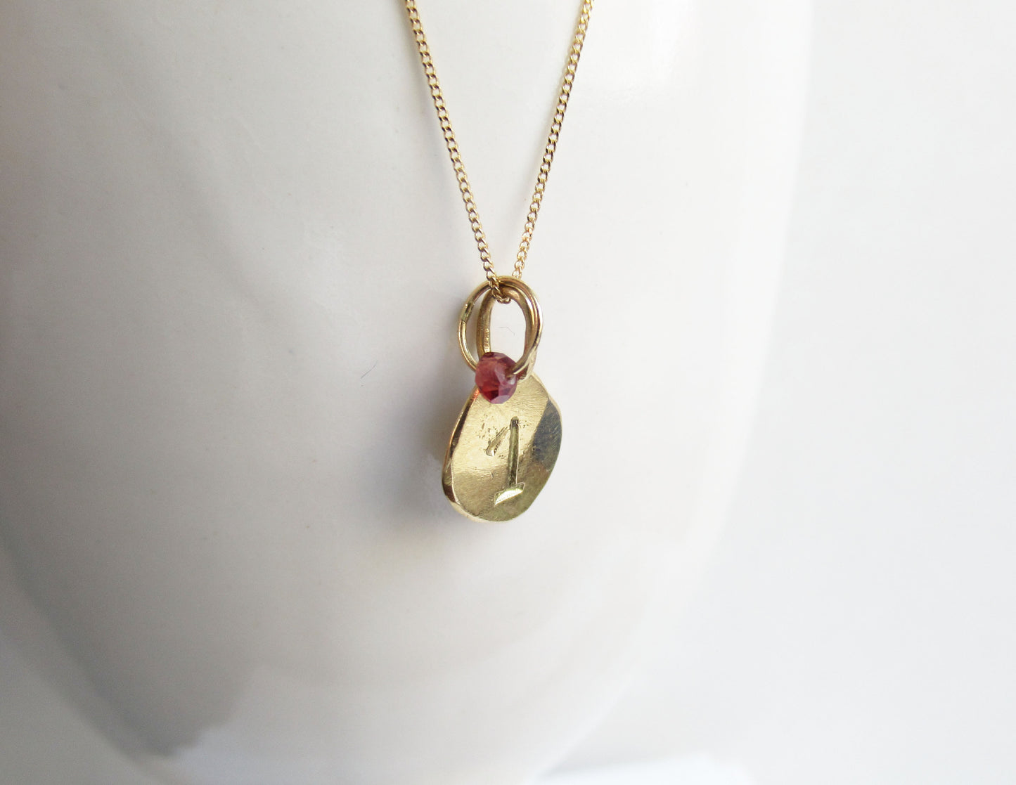 birthstone necklace (1月/Garnet) /K18(40cm)
