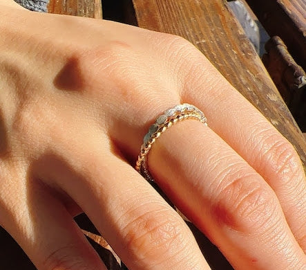 crossing silver marumaru ring 2 / Silver,K18