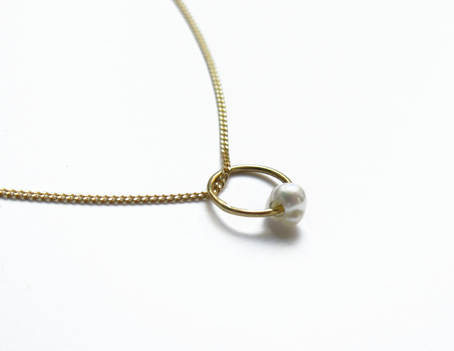birthstone necklace (6月/Pearl) /K18(40cm)