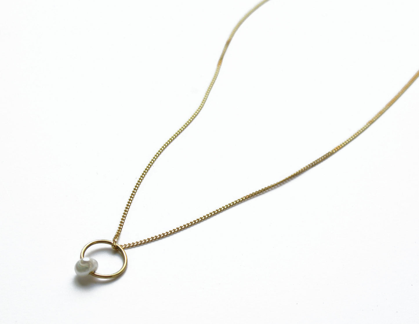 birthstone necklace (6月/Pearl) /K18(40cm)