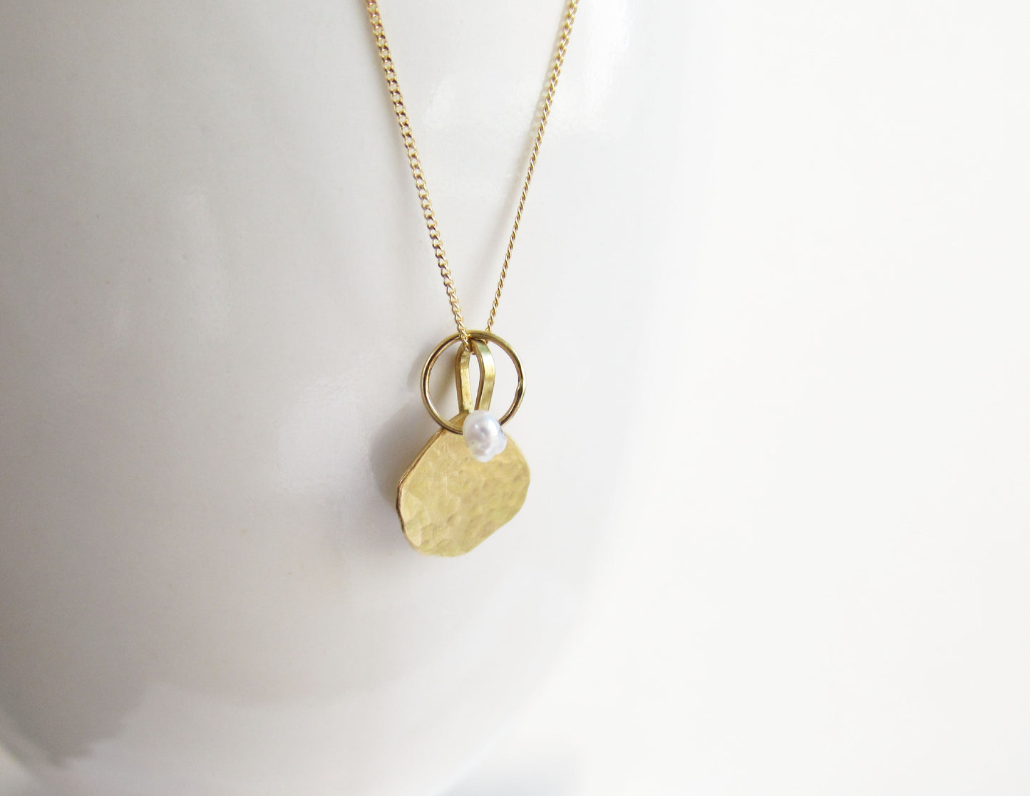 birthstone necklace (6月/Pearl) /K18(40cm)
