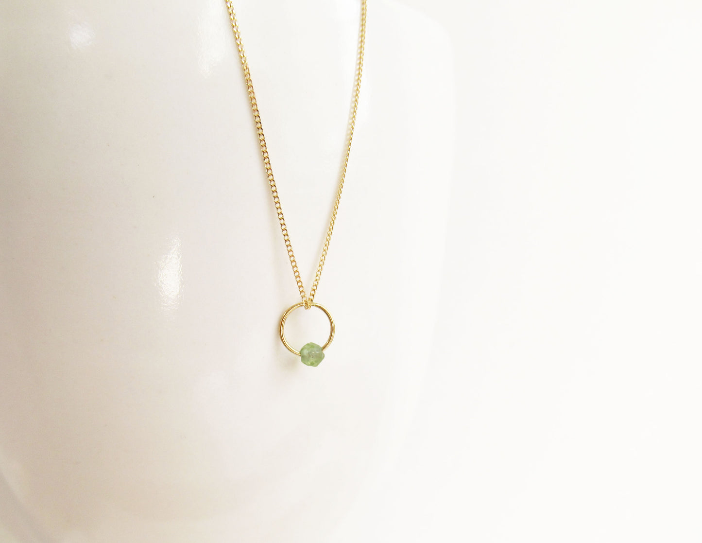 birthstone necklace (8月/Peridot) /K18(40cm)