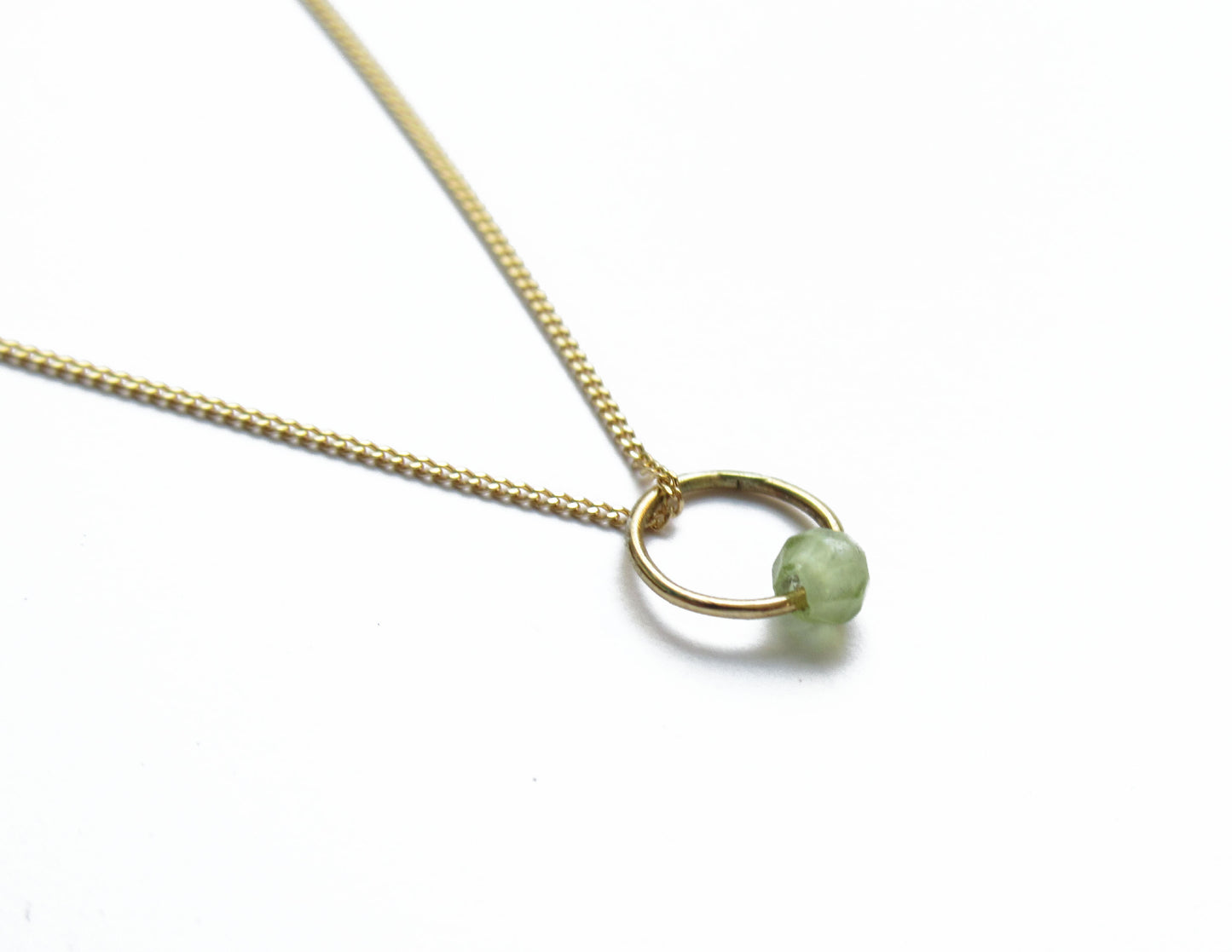 birthstone necklace (8月/Peridot) /K18(40cm)
