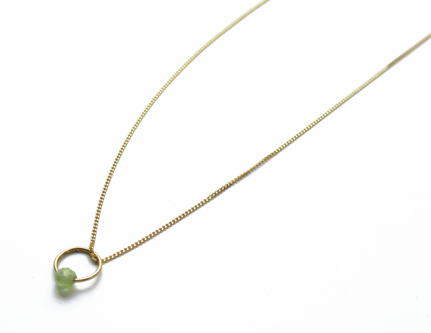 birthstone necklace (8月/Peridot) /K18(40cm)