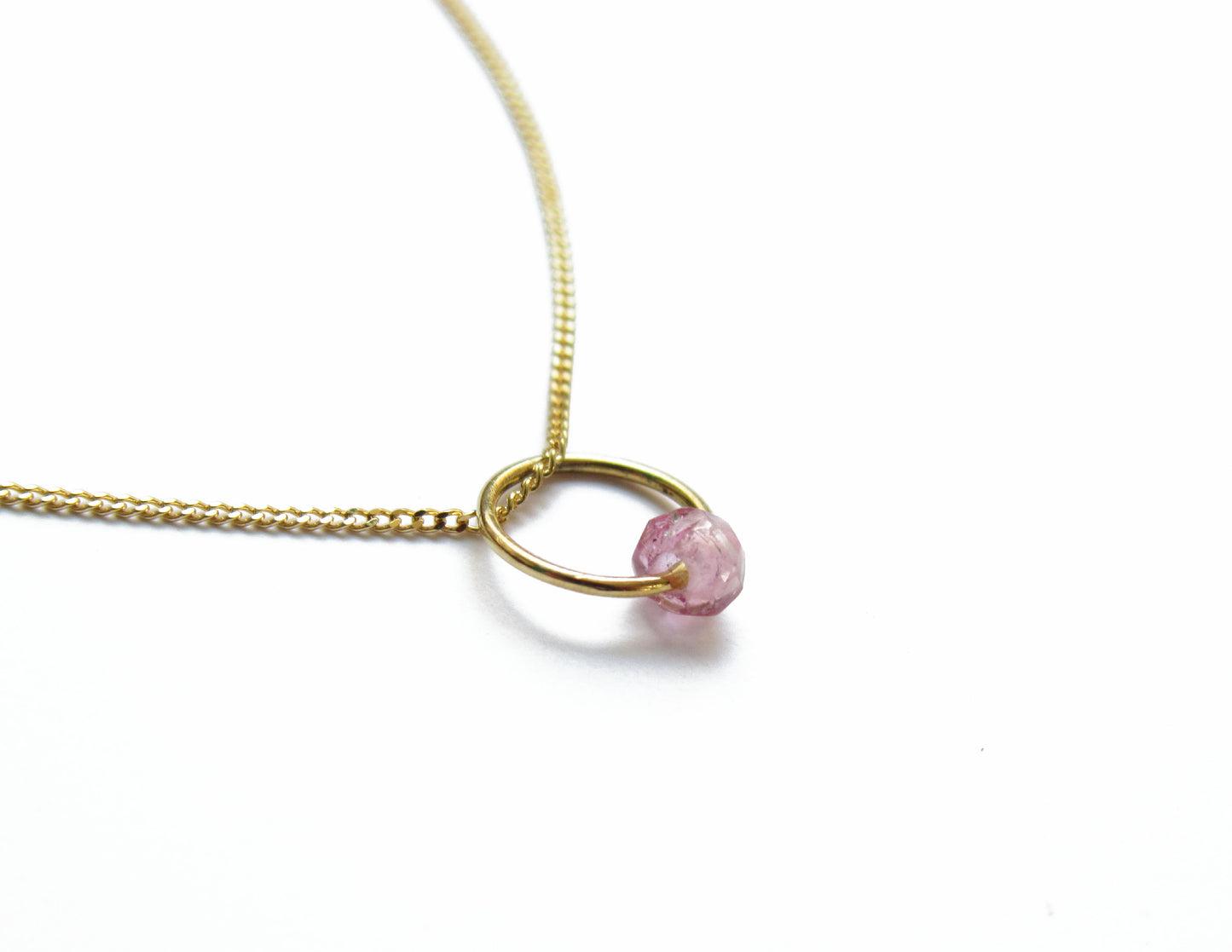 birthstone necklace (10月/Tourmaline) /K18(40cm)