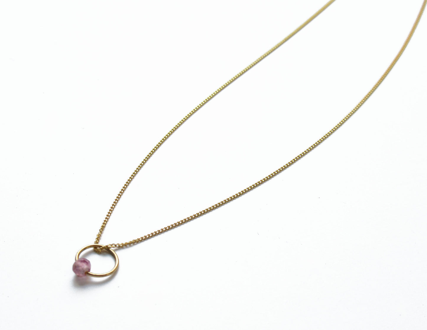 birthstone necklace (10月/Tourmaline) /K18(40cm)