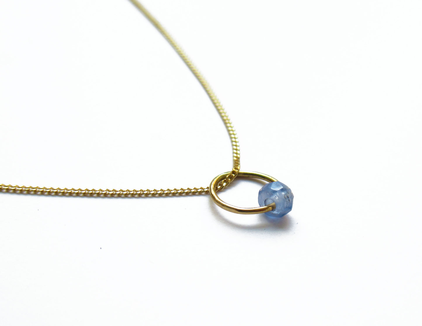birthstone necklace (9月/Sapphire) /K18(40cm)