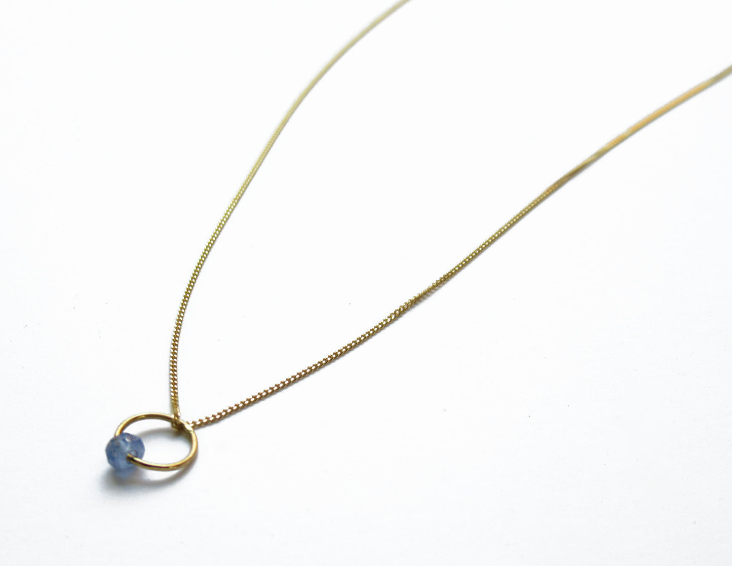 birthstone necklace (9月/Sapphire) /K18(40cm)