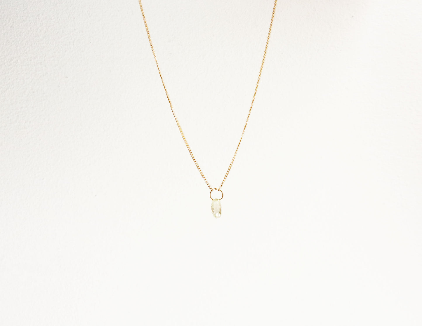 0.37ct tiny diamond necklace /K18(40cm)