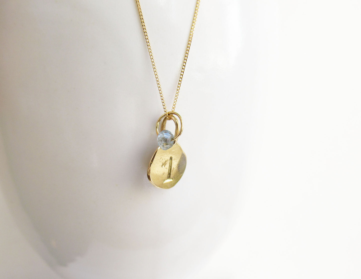 birthstone necklace (11月/Topaz) /K18(40cm)