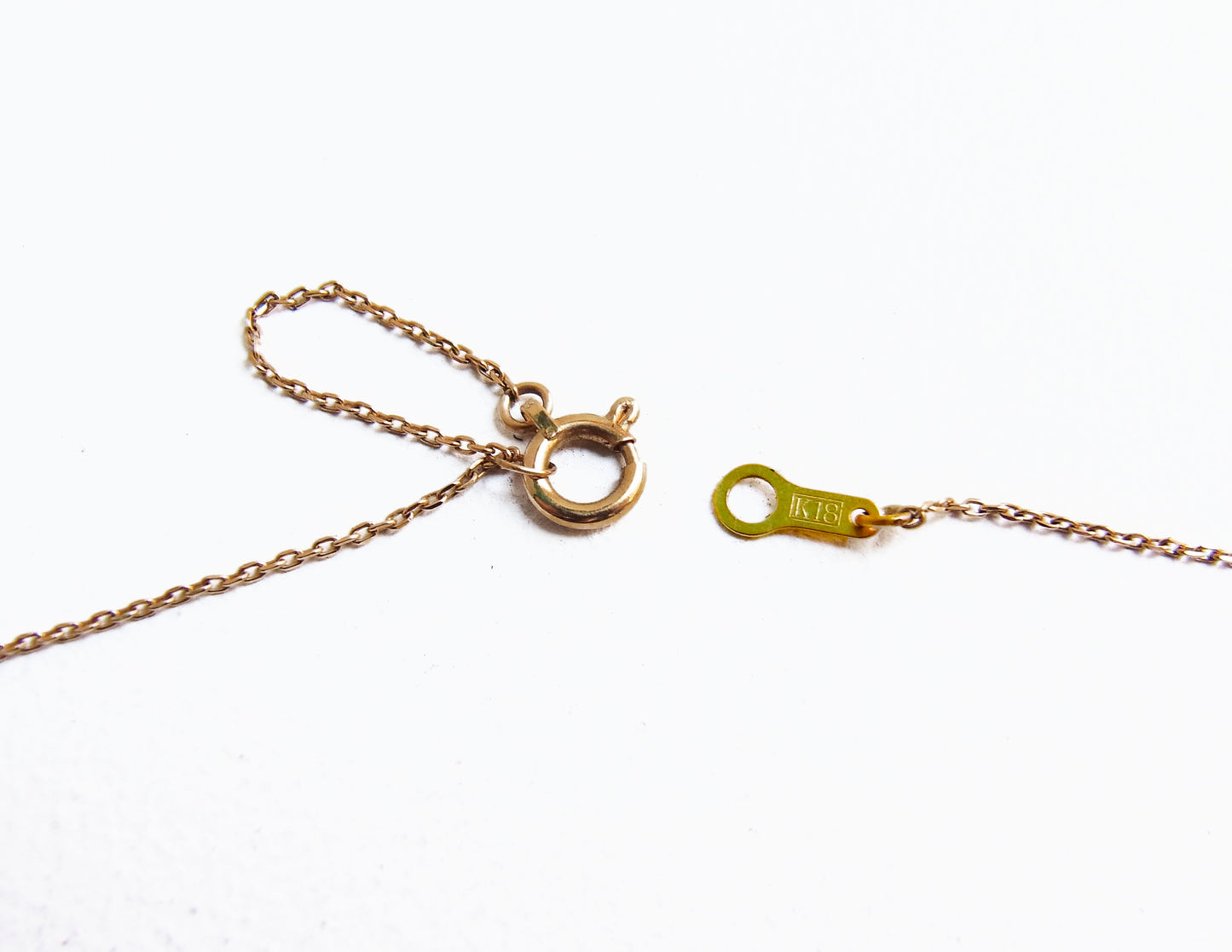 rosecut diamond  2P necklace  /K18(40cm)