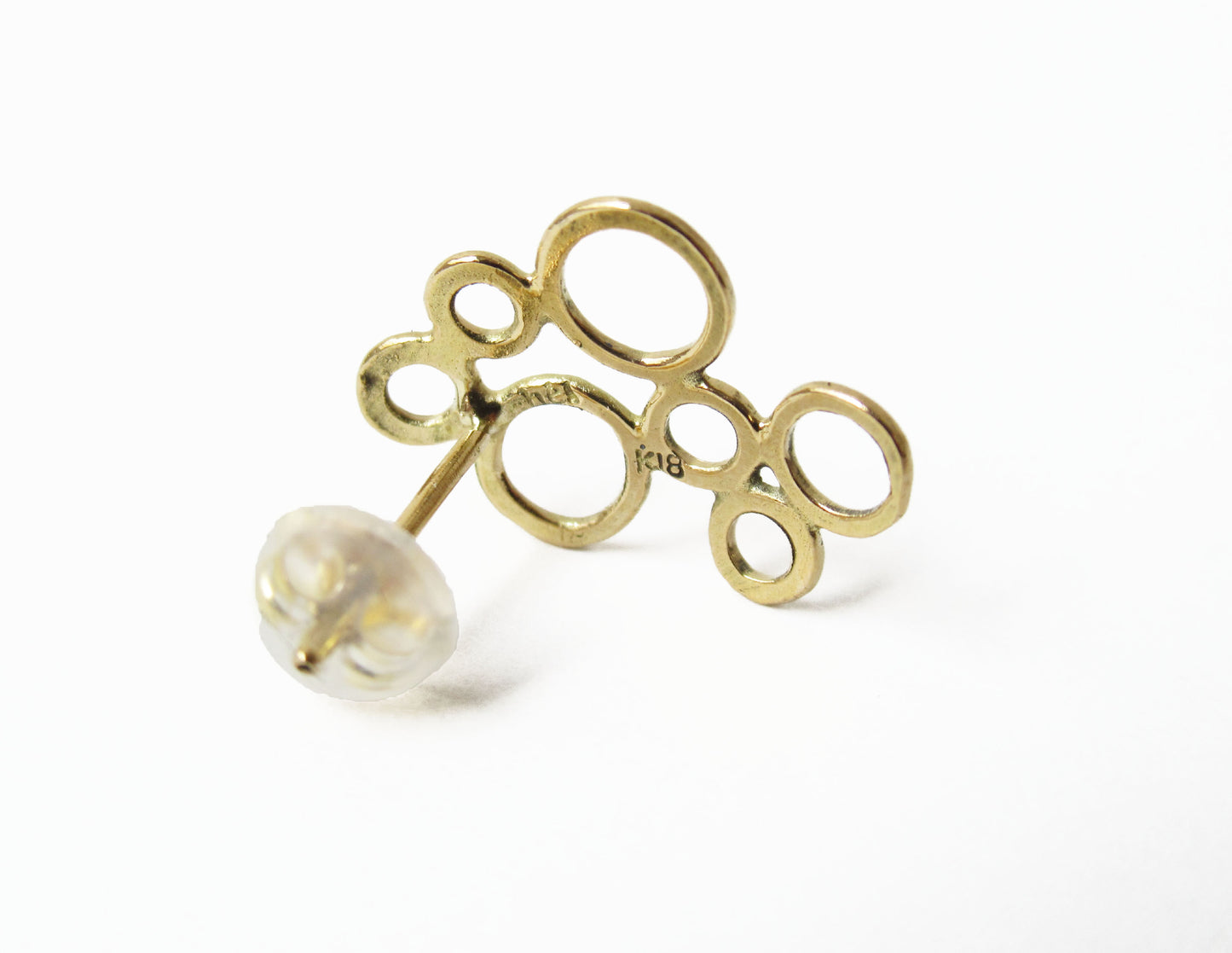 bubble earring 2 / K18 (片耳)