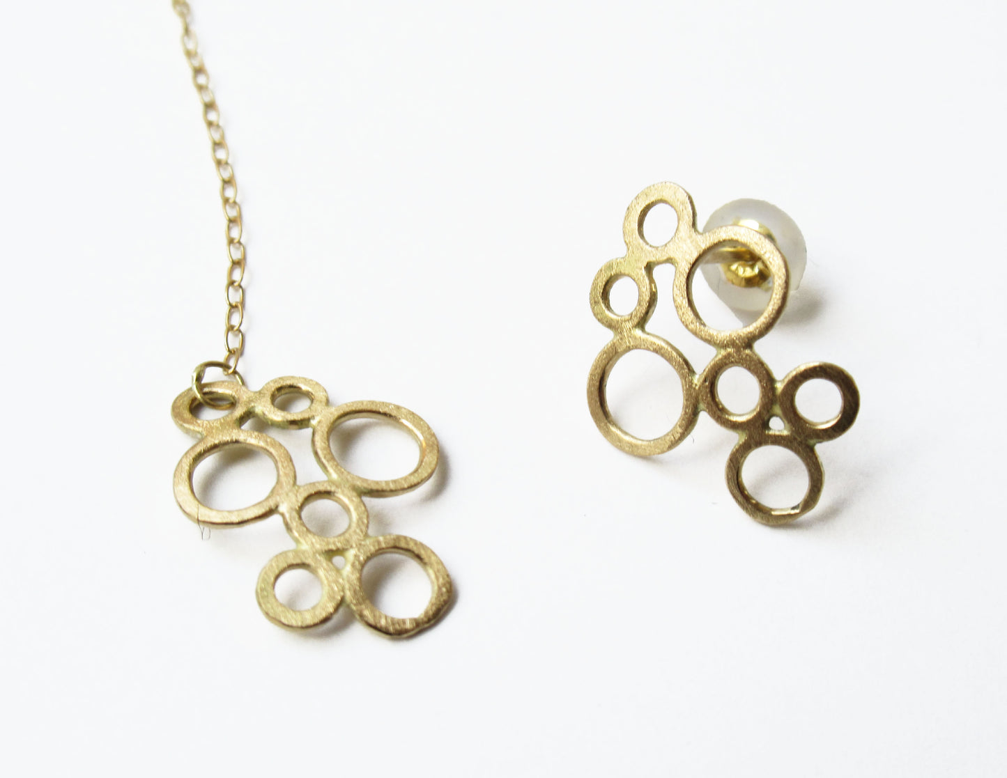bubble earring 2 / K18 (片耳)