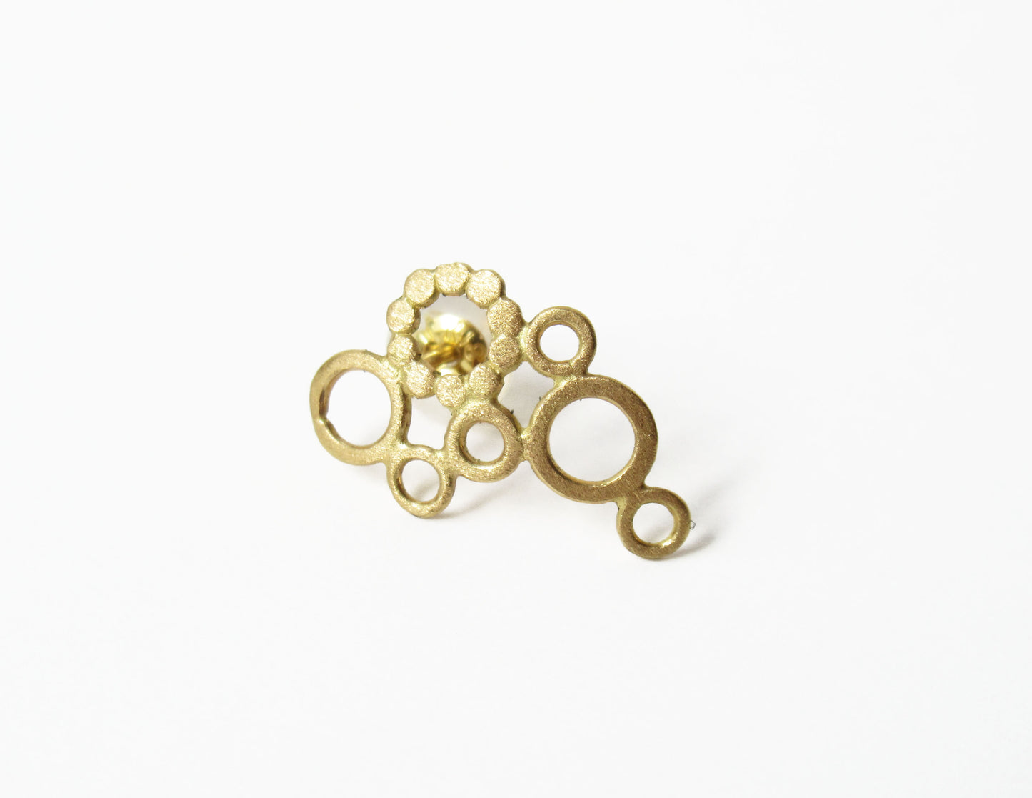 bubble earring 4 / K18 (片耳)