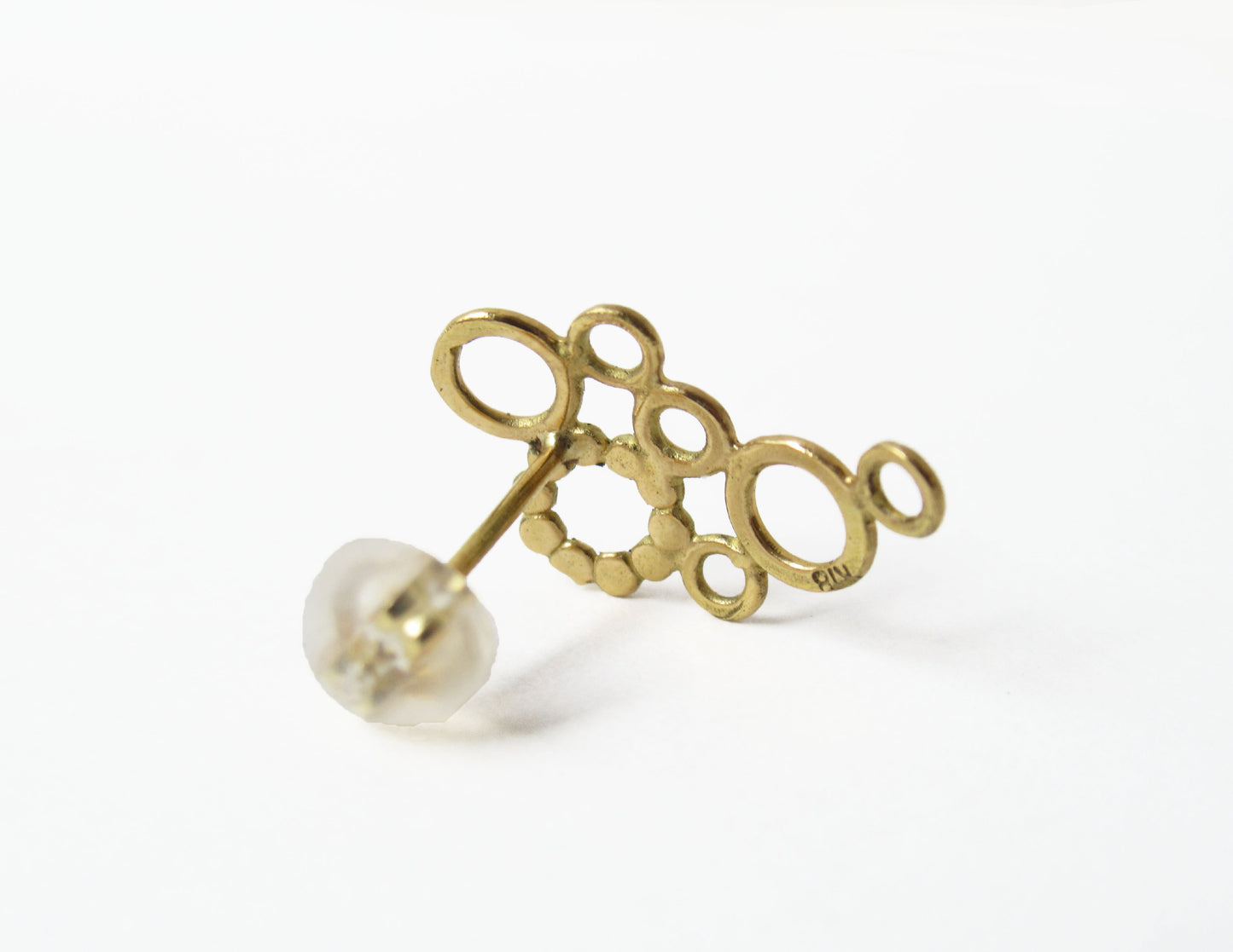 bubble earring 4 / K18 (片耳)