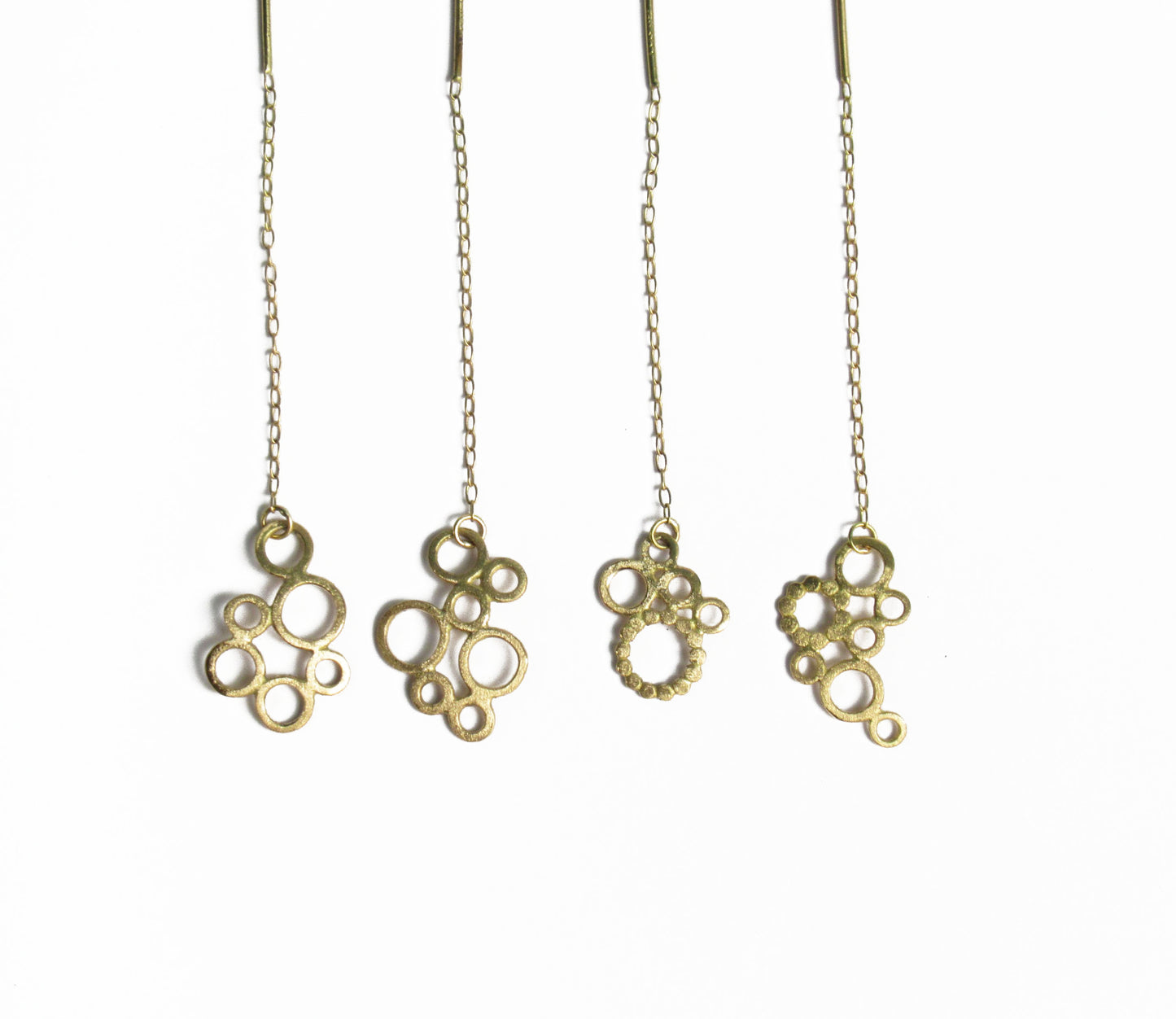 bubble chain earring 1 /K18 (片耳）