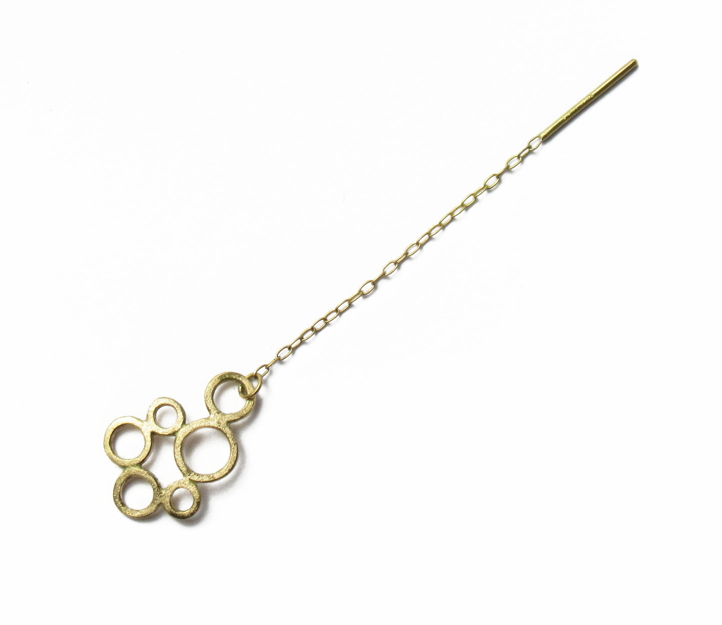 bubble chain earring 1 /K18 (片耳）